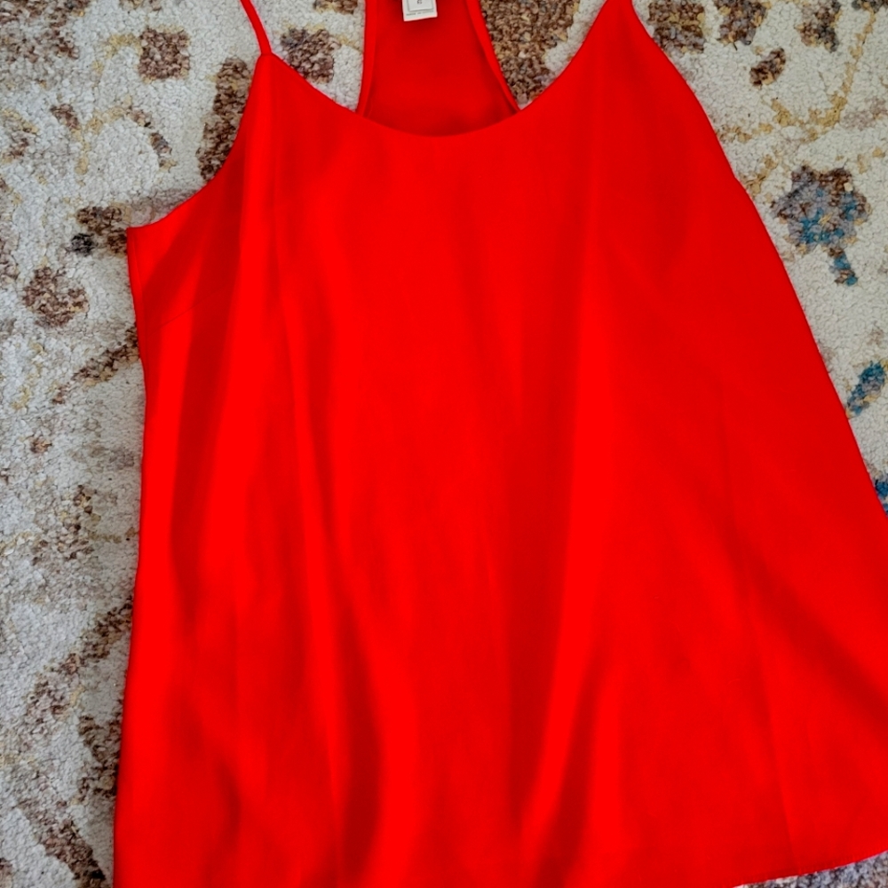 J. Crew Red Slip Top size 6